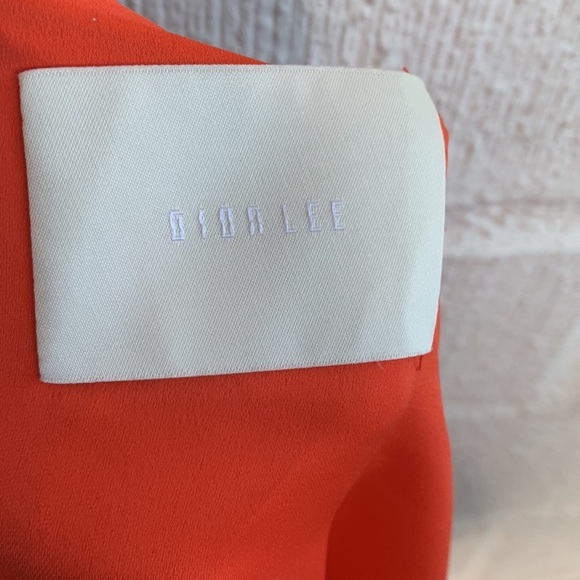 Dion Lee Bandana Knot Set Orange Red Handkerchief Dress sz 2 - Picture 9 of 11